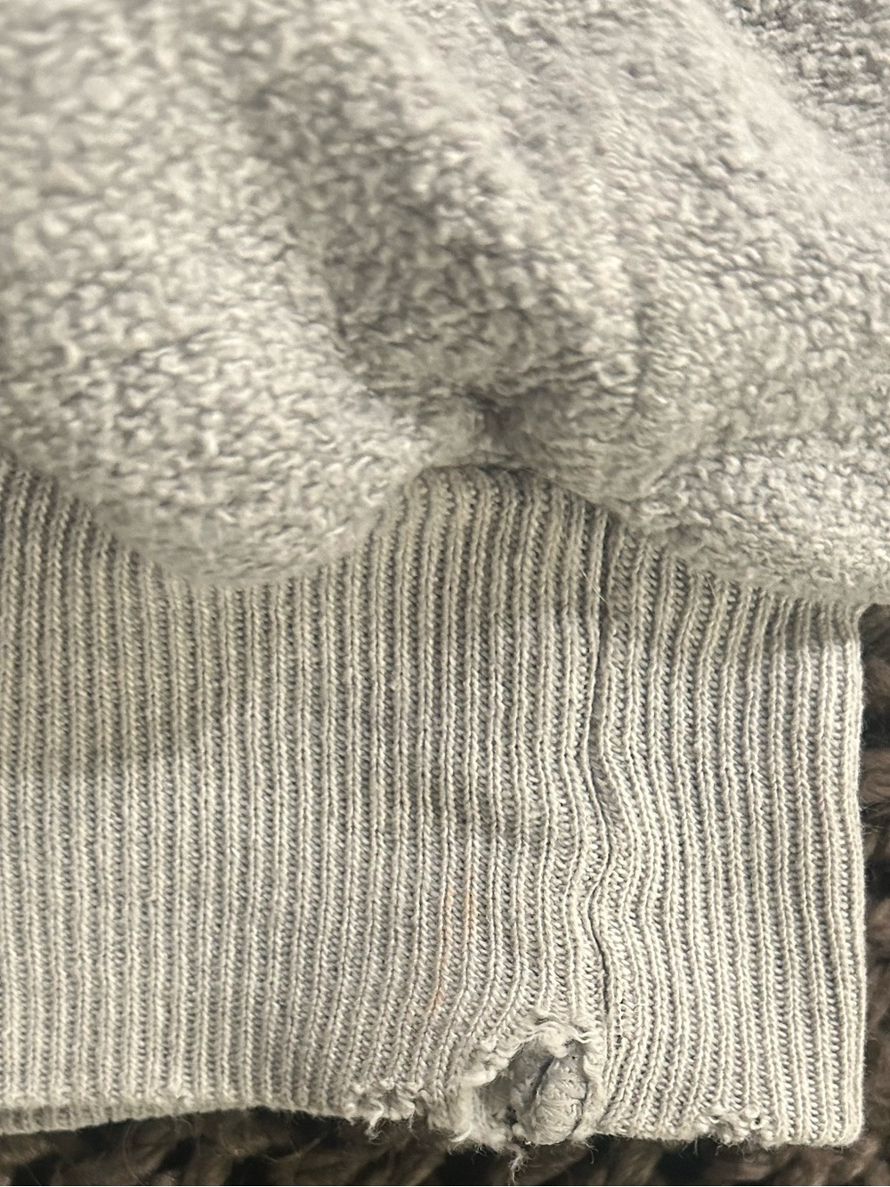 Champion Vintage Grey Micro Cropped Crewneck Sweatshirt Streetwear Y2K Large - Picture 5 of 10